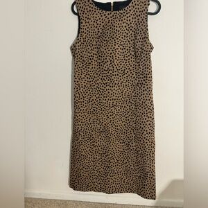 J.Crew Sleeveless Sheath
Dress in Leopard Bi-Stretch
Cotton Tan/Black Size 4P